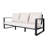 Stylish Three With Rectangular Coffee Table, Gray Relaxing Cushion, Stable Aluminum & Cozy Cushions, Construction