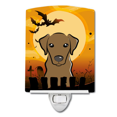 Halloween Basset Hound Ceramic Night Light