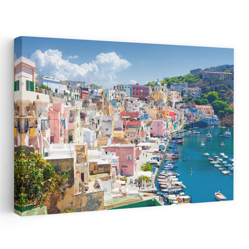 Marina Corricella, île de Procida, baie de Naples, Campanie, Italie, H 16 po x l 24 po