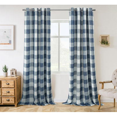 Adamantini Plaid Blackout Thermal Grommet Curtain Panels