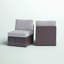 Chaise de patio sans accoudoirs entièrement assemblée avec coussins-1241070368-1241070369