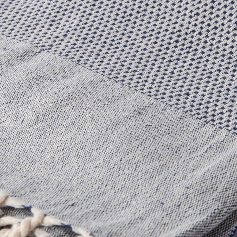 Ensemble de serviettes en coton turc 2 pièces Luciana Janessa, Bleu marine