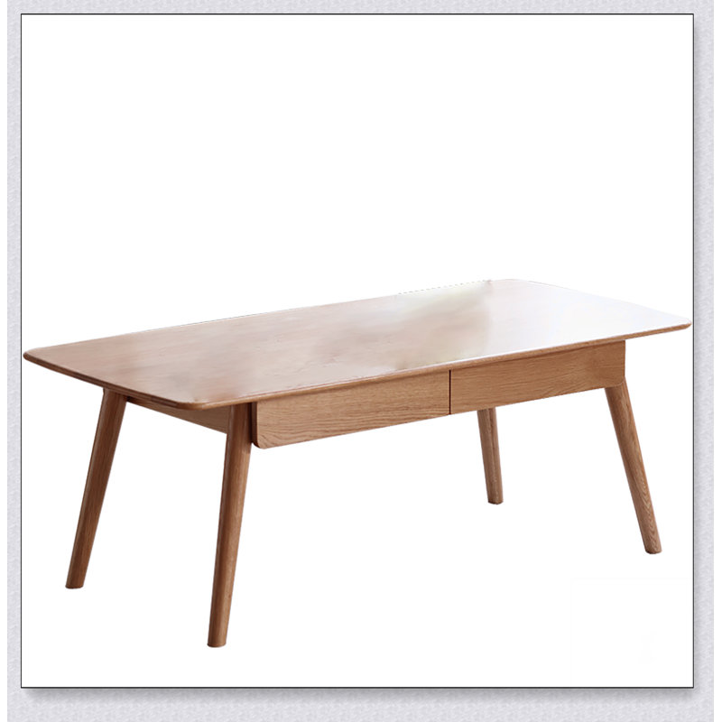 Table basse centrale avec plateau et plateau en 100% bois massif