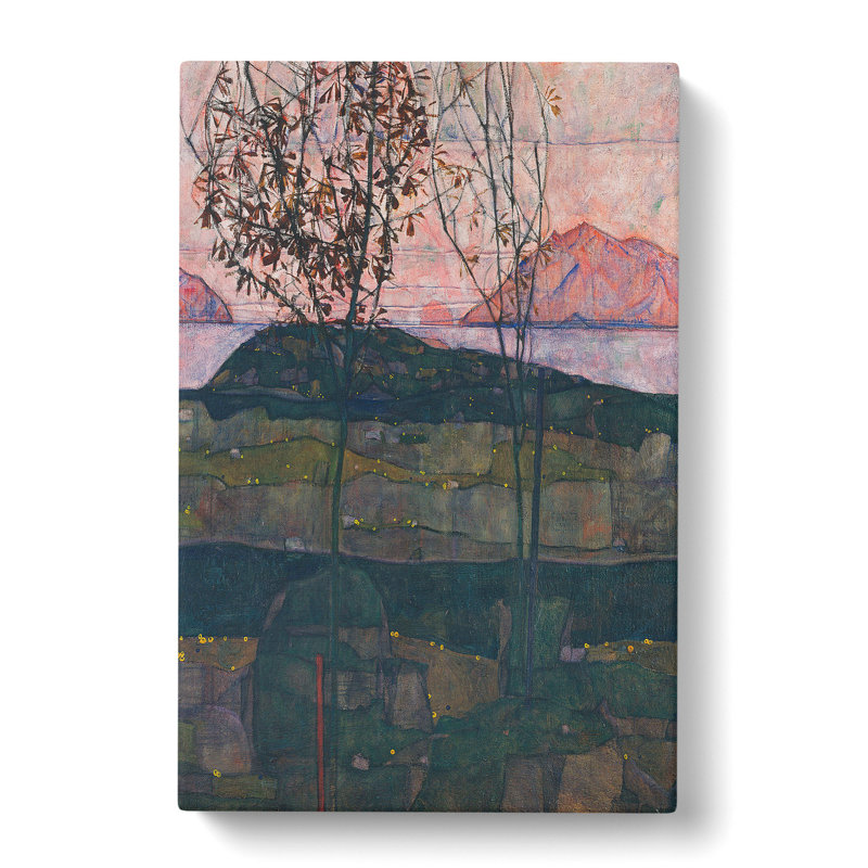 Setting Sun by Egon Schiele - Wrapped Canvas Painting, 60cm H x 40cm W x 3cm D