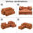 Hallam 84.6'' Oversized Upholstered Loveseat Sofa, Comfy Corduroy Velvet Cloud Couch, Modular Combo Loveseat With 2 Ottomans-471368576