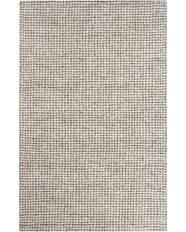 Tapis ivoire, gris et brun Camila, Rectangle de 5 pi x 8 pi, Brun / Ivoire