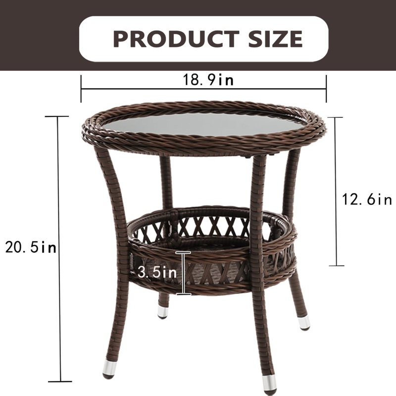 Table d'extérieur Calla L 18,9 x l 18,9