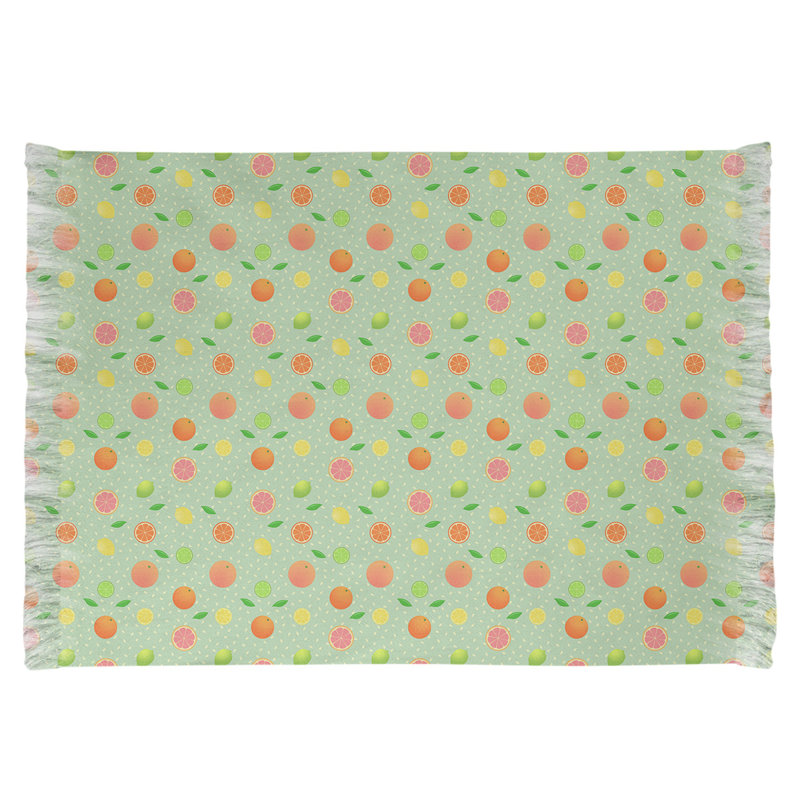 Tapis vert à motif d'agrumes Mcguigan, Non