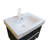 Leota 24.25 " W Wall Mounted 1 Single Vanity Bathroom Vanity With Ceramic Top-1454514590