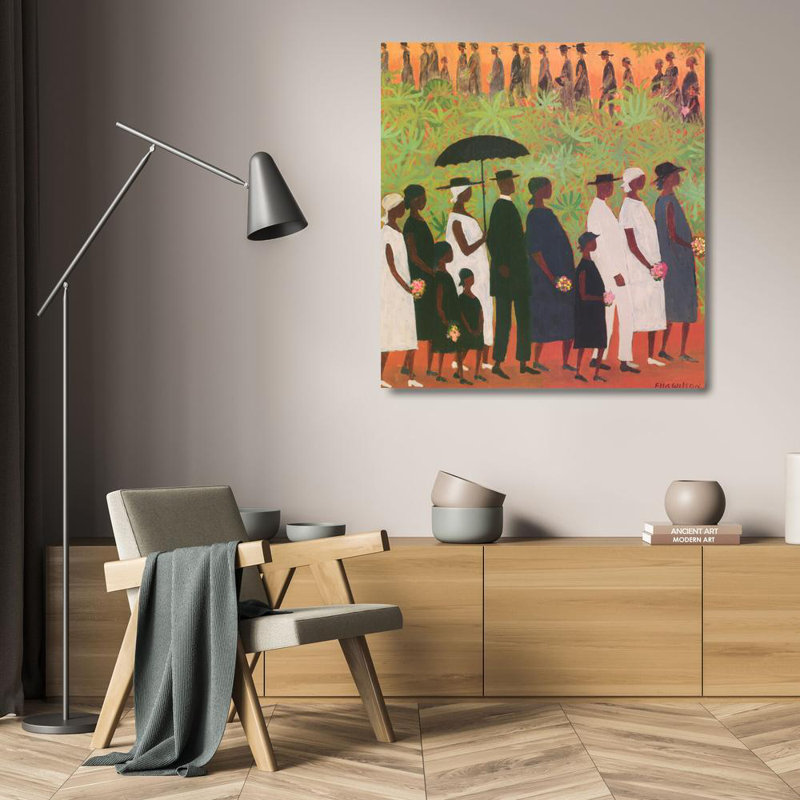 Funeral Procession, 21" H x 20" W