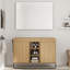 Base de meuble-lavabo double 48 po seulement, base sans plateau beige