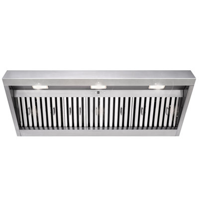 Akicon 48" 1200 CFM Ducted Insert Range Hood with 4-Speed Fan, 3 Led Lights, Baffle Filter