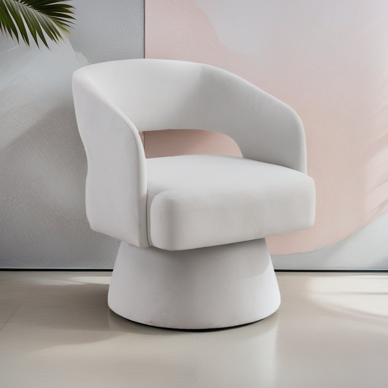 Fauteuil d'appoint pivotant Modern, Beige