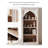 Rustic Distressed Arched Tall Open Shelf