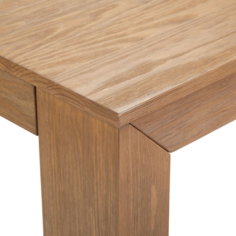 Chalonda Pine Solid Wood Dining Table, 32" W x 60" L , Pecan Wirebrush