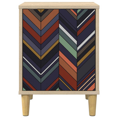 36cm W Engineered Wood Bedside Table