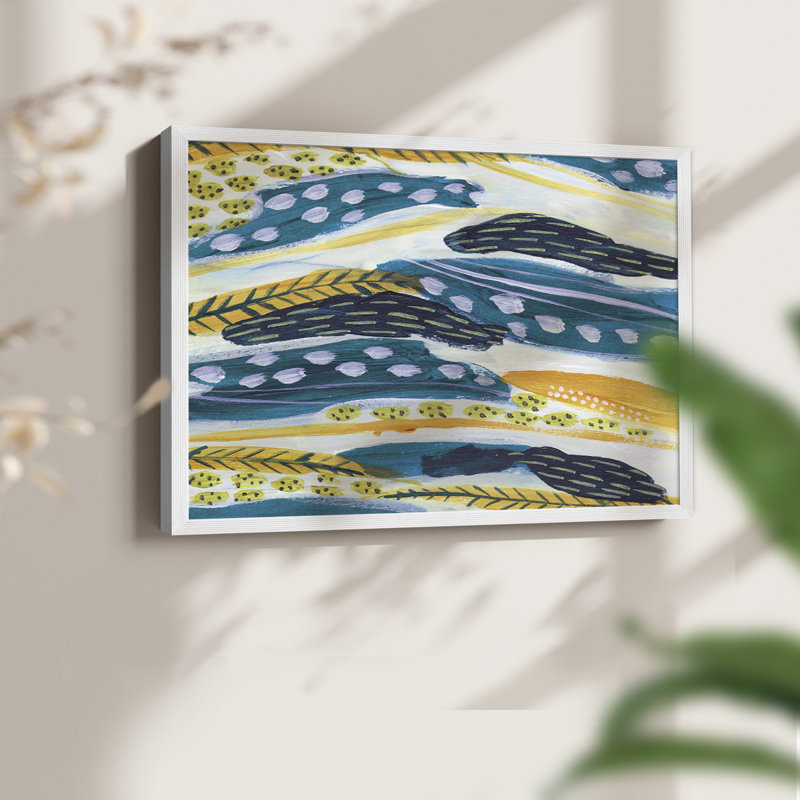Feathery IV -Framed Print - Restickable, 8" H x 10" W, White