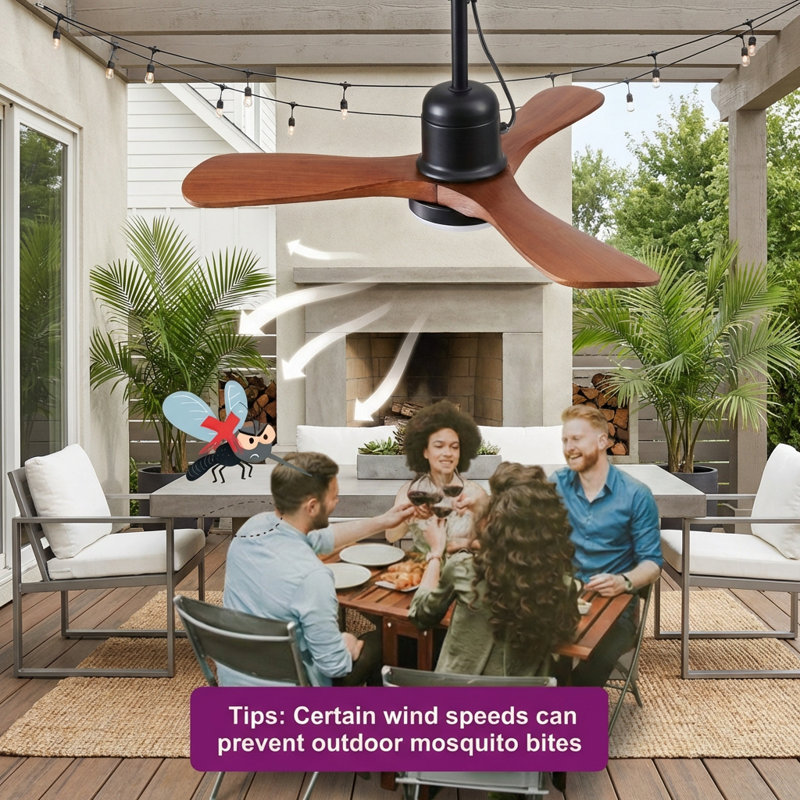 Ventilateur de plafond 34 po avec lumière Farmhouse