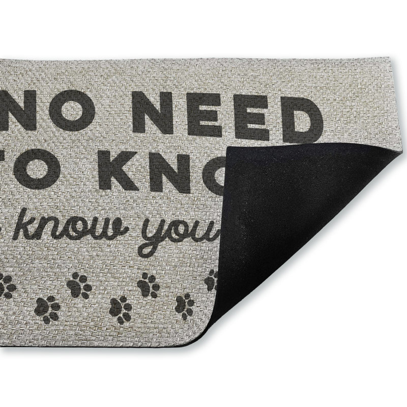 No Need To Knock Outdoor Door Mat, design by Lil' Rue, 18"x30"