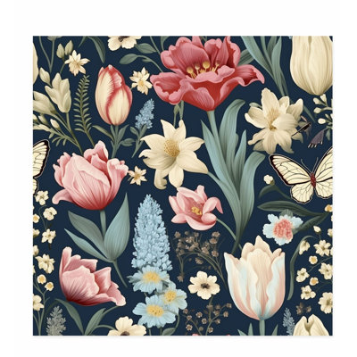 «Floral Spring Flowers V Cottage», reproduction d'art sans cadre