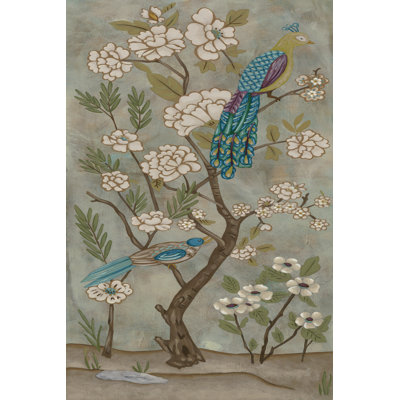 Gardenia Chinoserie II by Chariklia Zarris - Wrapped Canvas Rectangle Print