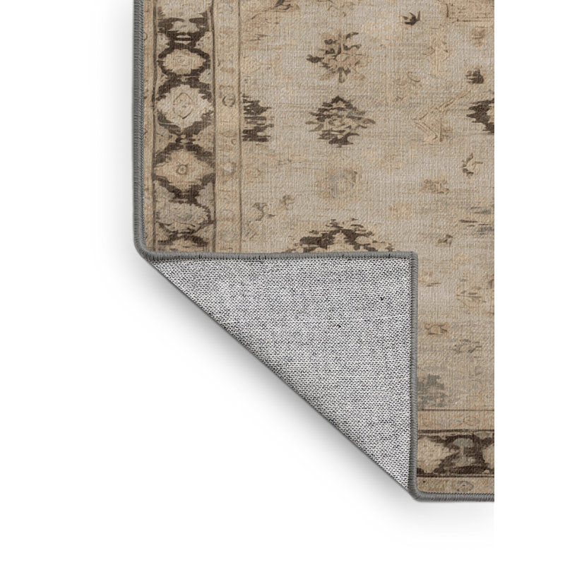 Machine Washable Overdyed Grey Area Rug, Rectangle 2' x 3'