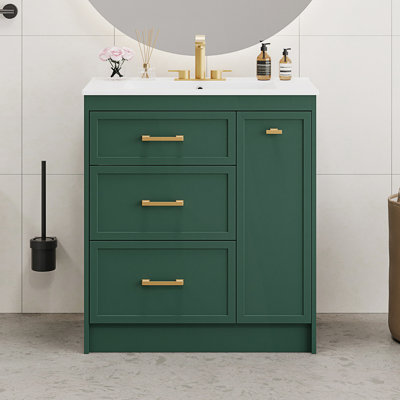 Meuble-lavabo classique avec trois tiroirs