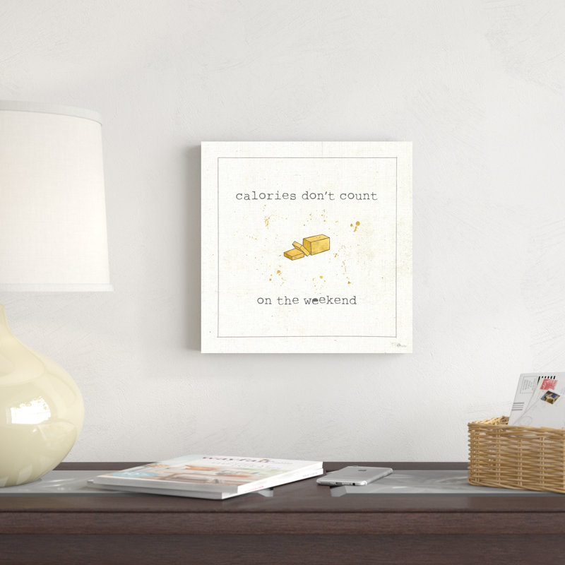 "Calorie Cuties I" par Pela Studio - art textuel sur toile tendue, H 12 po x l 12 po