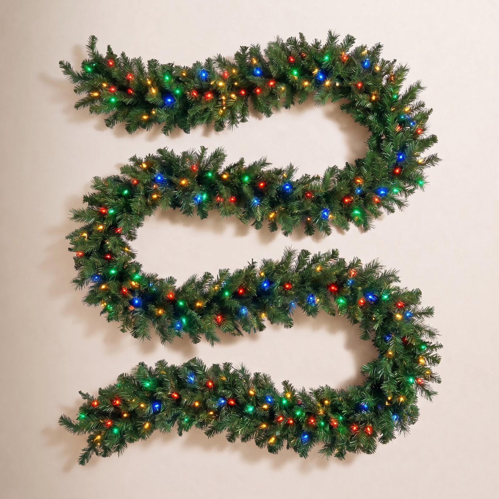 9'x14" LED New Zealand Pine Garland