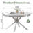 Luxurious Round Dining Table For 4-6 People,46.85”Faux Marble Top With Mirrored Stainless Steel Nest-Shape X Base-324875502-324875501