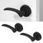 Levier de porte simple Brook pour conception dissimulée moderne (pour placard, garde-manger ou couloir) - style minimaliste élégant en noir mat-102146211-102146212