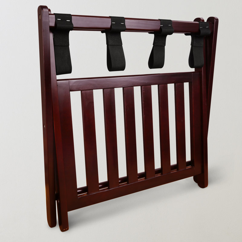 Porte-bagages pliable en bois, Espresso, H 22,25 po x l 26,75 po x P 16 po