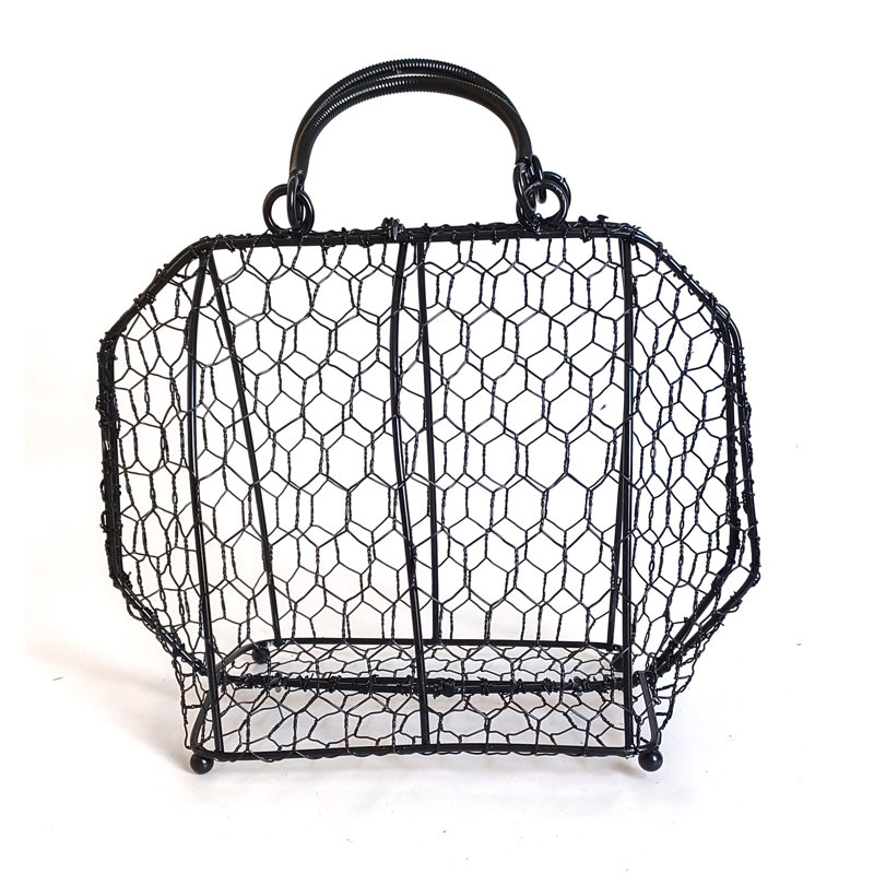 Black Tone Wire Bag With Lock
