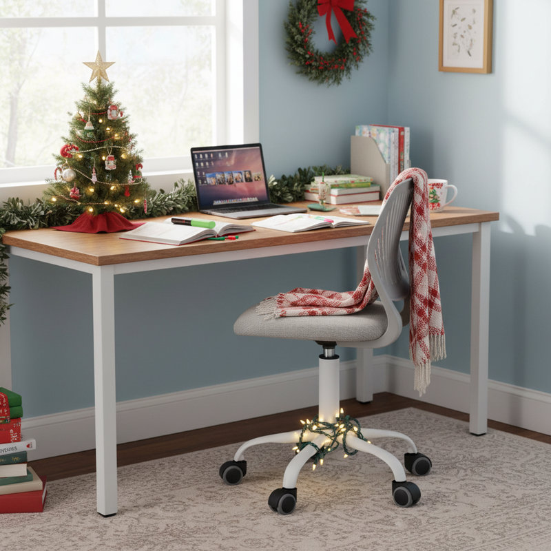 Ebern Designs Ergonomic Mesh Rolling Desk Chair, Armless Adjustable Office Task Chair with Wheels for Home or Study Use