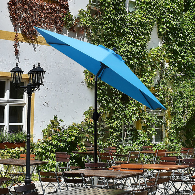 Parasol de marché inclinable 90 po Keiwarren, Bleu