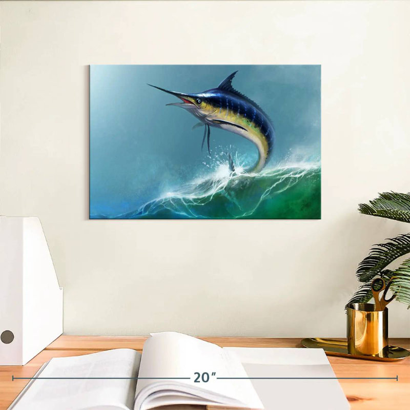 Brampt Leaping Marlin, 8'' H x 12'' W