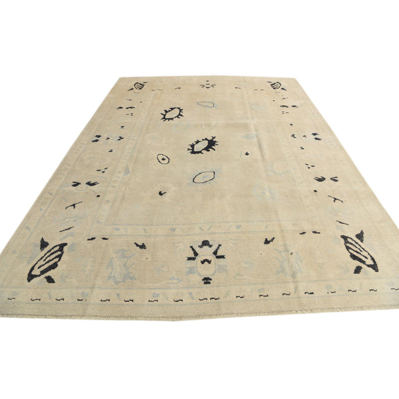 Tapis beige 9 x 12 Oushak