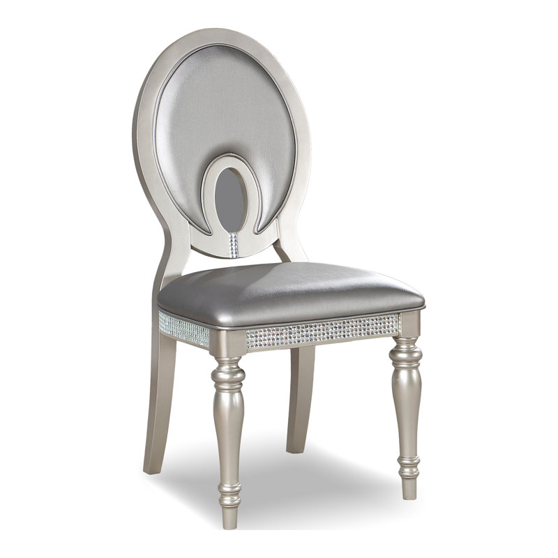 Chaise d'appoint rembourrée en bois 19 po Araujo