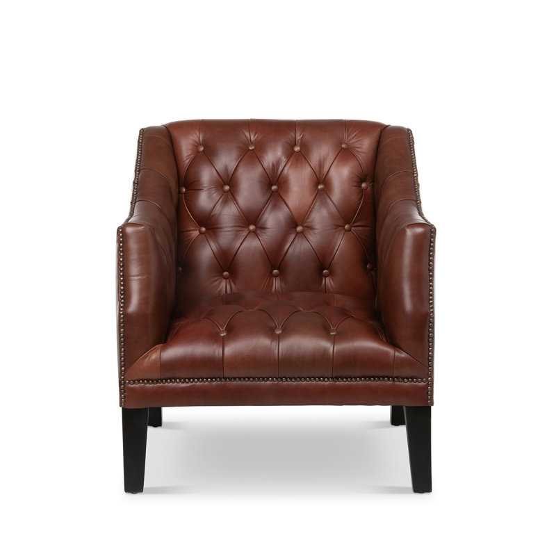 Fauteuil club Brent, Cuir Cordovan