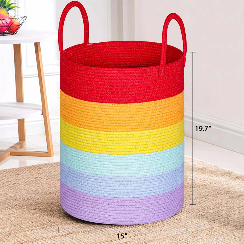 Bhargava Laundry Basket with Handles, 50 x 38 x 38