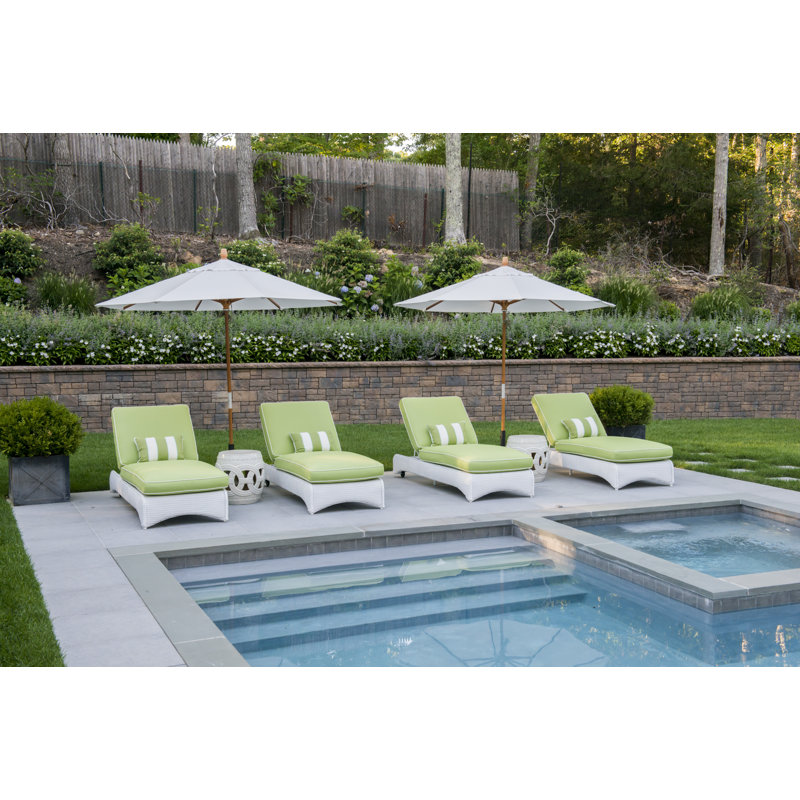 Loom Outdoor Chaise Lounge, Denim Blue, Deering Cadet