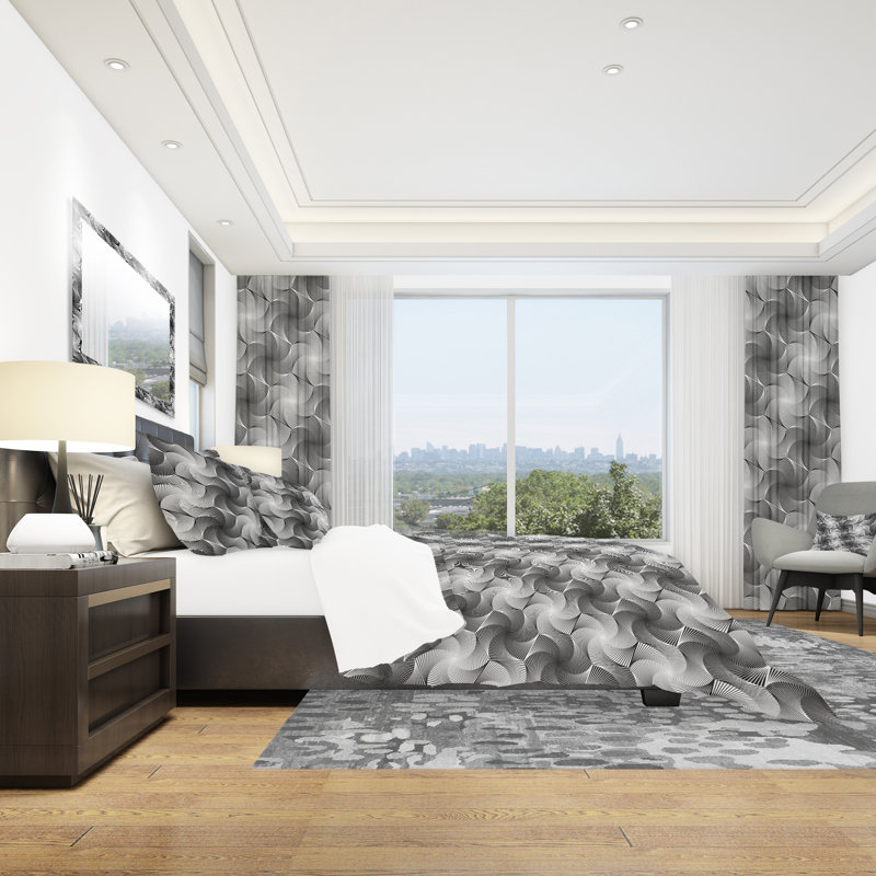 Ensemble de housse de couette moderne et contemporaine, Housse de couette très grand + 2 taies décoratives