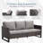 Naresa 9-Piece Wicker Outdoor Furniture Set  3-Seat Sofa & Swivel Gliders For Cozy Backyard Gatherings-1358565400