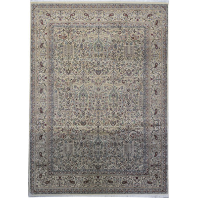 Tapis brun de haute qualité noué à la main