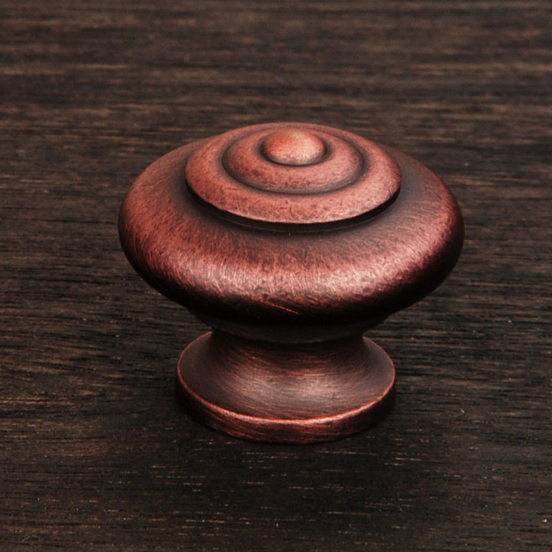 CK Series 1" Diameter Mushroom Knob, Distressed Copper