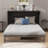Elegant Queen-Sized Murphy Bed With Integrated Charging Station-50324621