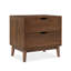 Table de chevet 2 tiroirs avec base en bois massif-1593364165