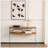 MDF Console Table, Big Side Table, Walnut Tempered Glass Desk,Entry Table