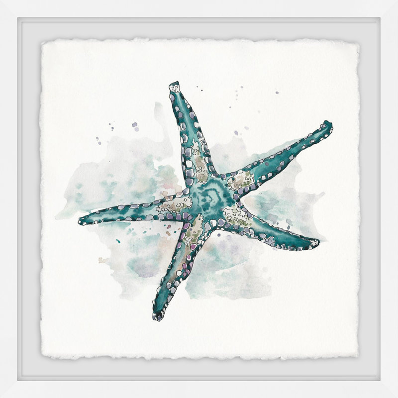 « star fish indigo », impression encadrée, H 12 po x l 12 po x P 1,5 po