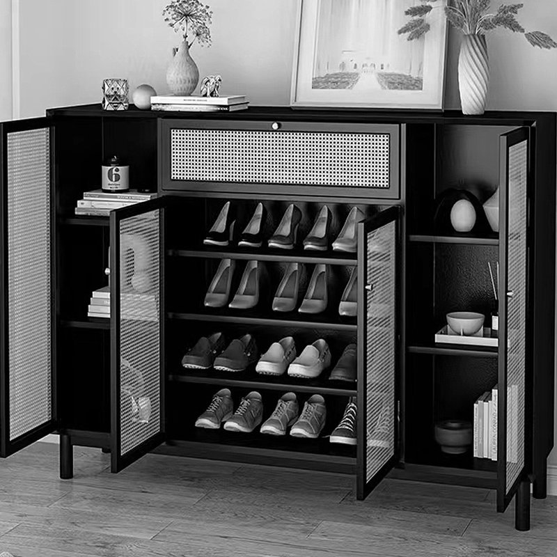 Armoire de rangement pour 28 paires de chaussures, Blanc